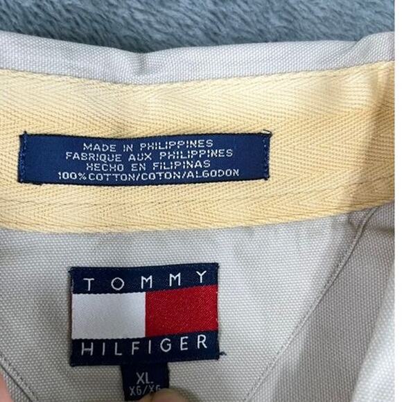 Men’s Tommy Hilfiger XL Beige Heavy-Weight Denim Shirt – Excellent - Picture 3 of 10